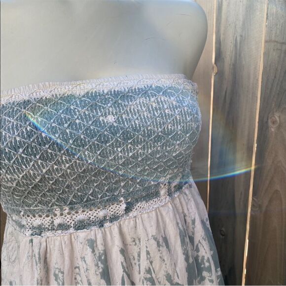 Bebe tie dyed strapless smocked top Maxi dress size XS - Picture 2 of 8